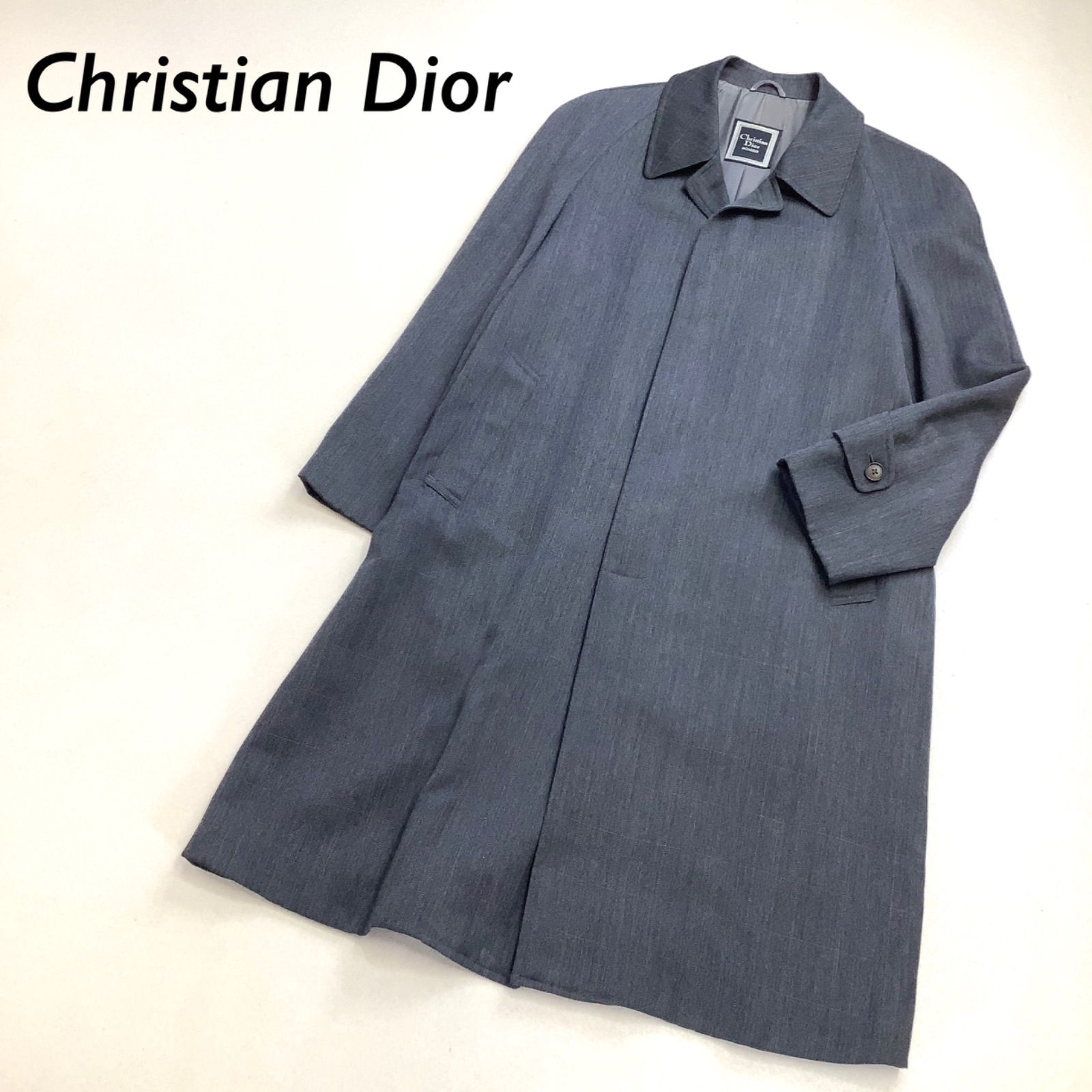 Christian Dior クリスチャンディオール ステンカラーコート グレー