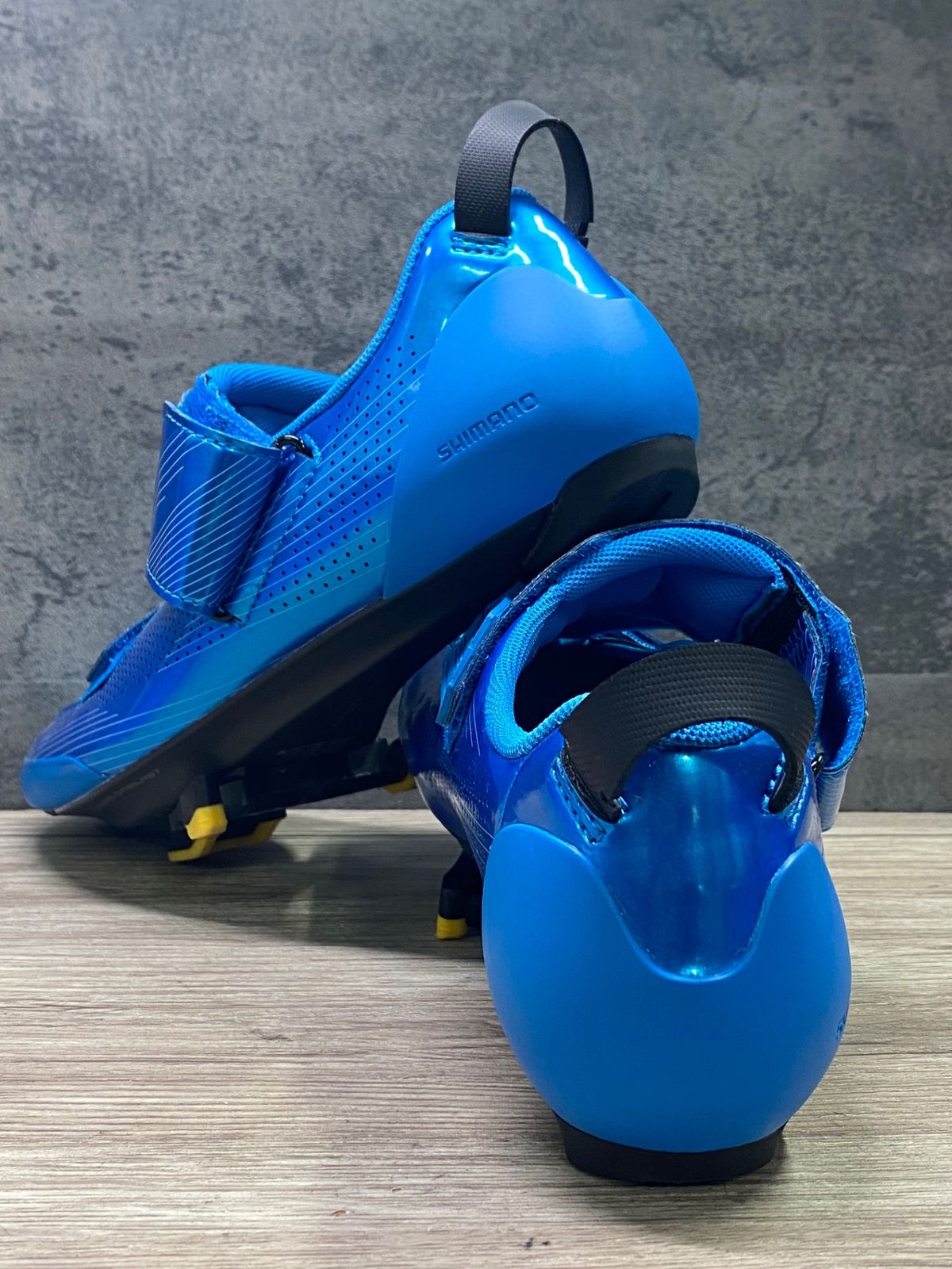 JN176 シマノ SHIMANO TR9 SHTR901 B01 S ビンディングシューズ トライアスロンシューズ 青 EU41