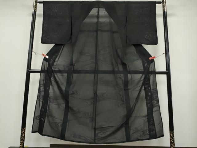 平和屋着物＊夏物　小紋　紗　流水舞葉文　正絹　逸品　AABE4788jd 平和屋着物＊夏物 小紋 紗 流水文 正絹 逸品 CAAU4689ut - メルカリ
