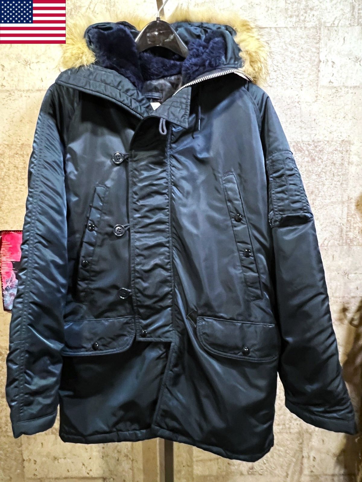 ダウンジャケット 値下げスピワック コヨーテファー N-3B Parka 38