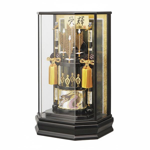 15号栄輝破魔弓六角アクリルケース飾り