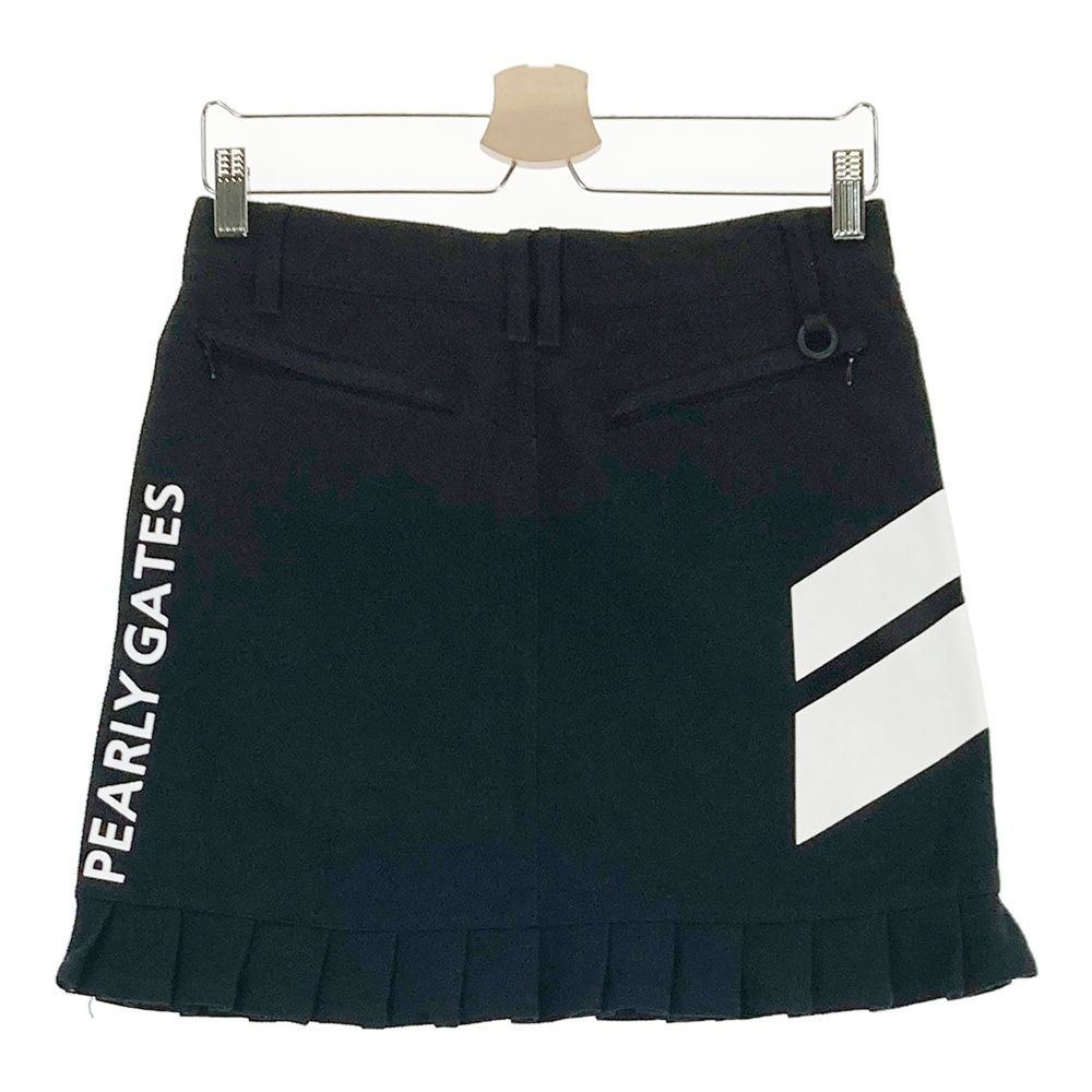 サイズ：1 PEARLY GATES パーリーゲイツ プリーツスカート ブラック系