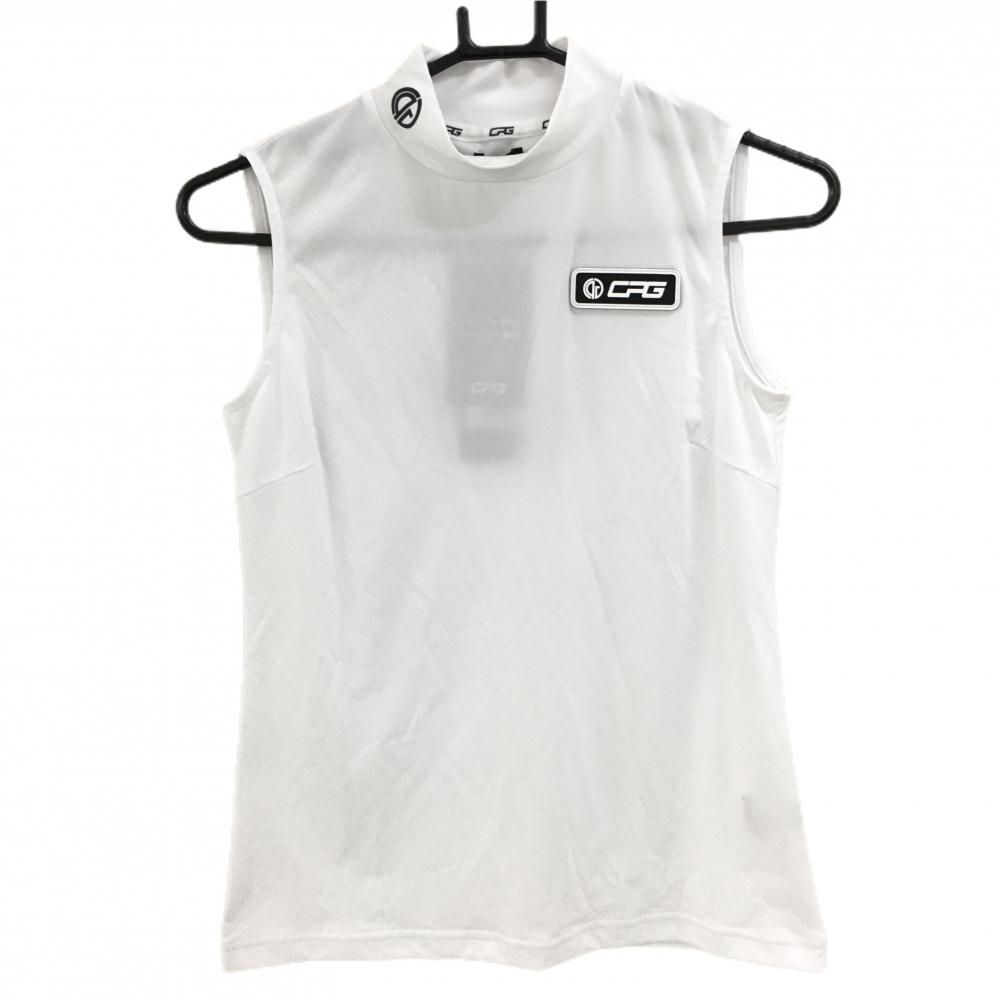 新品】シーピージー ノースリーブハイネックシャツ 白 吸汗速乾 UV