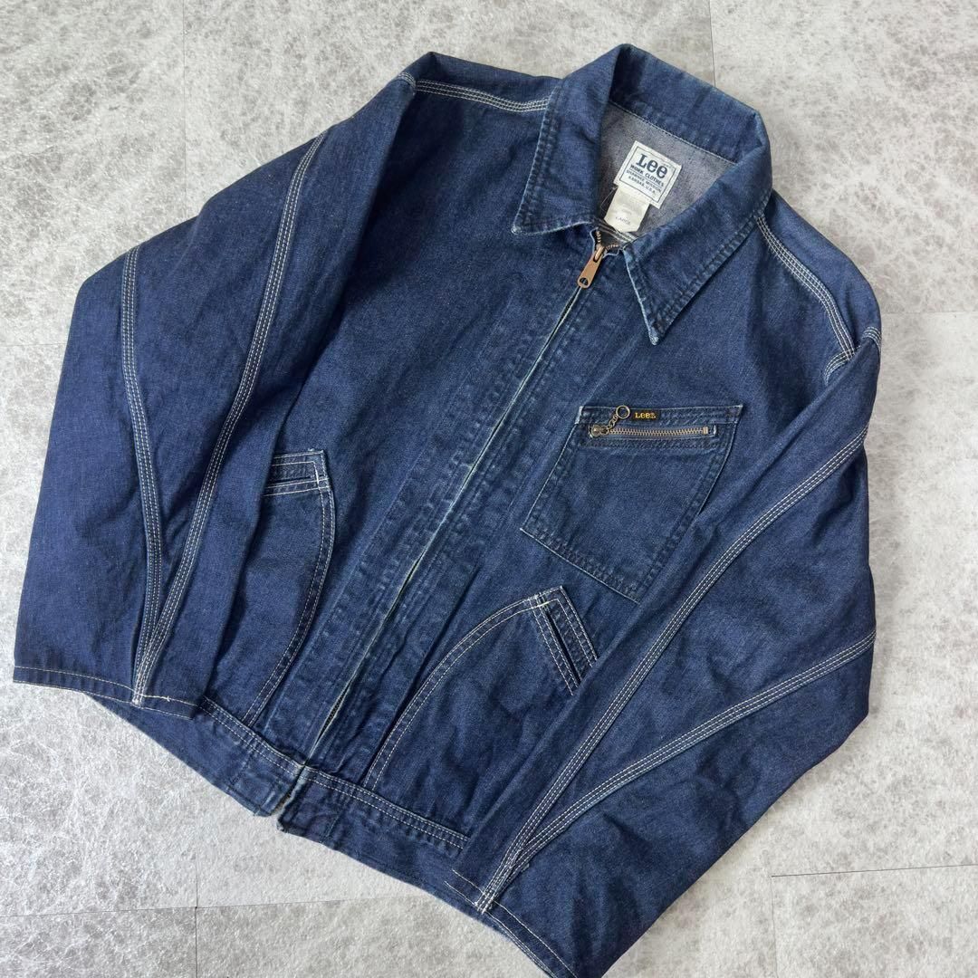 美品 濃紺 Lee リー 91-B デニムジャケット 復刻 日本製 L インディゴ