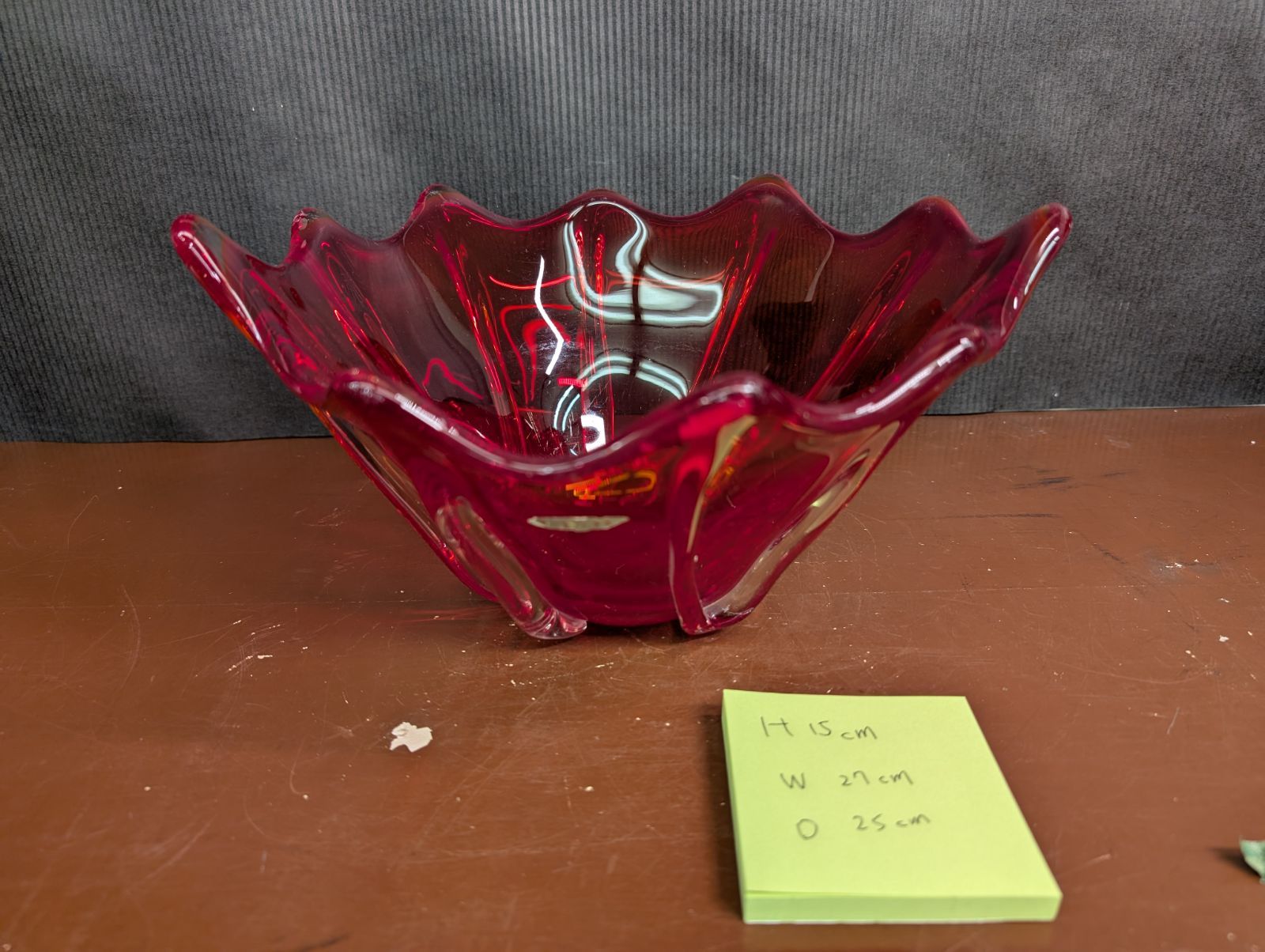 ガラス製 花瓶 赤 マーブル 赤いマーブル模様のガラス花瓶 レッド 赤い