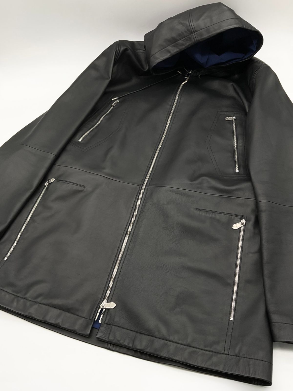 【新古品】HERMES 下札付 オーダー品 Wジップシープスキンコート 50 サイズL【新古品】HERMES 下札付 オーダー品 Wジップシープ