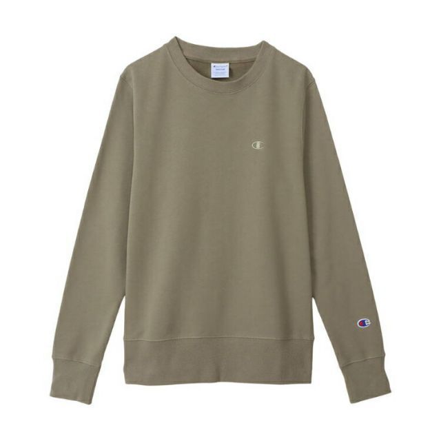 HANES ヘインズ CREW NECK SWEATS カーキ Mサイズ CW-T013 760 | スポーツ 運動 ウエア ウェア 服 衣類 トップス ロングスリーブ 長袖 着心地 素材 コットン 綿 ポリエステル スウェット 裏毛素材 デザイ