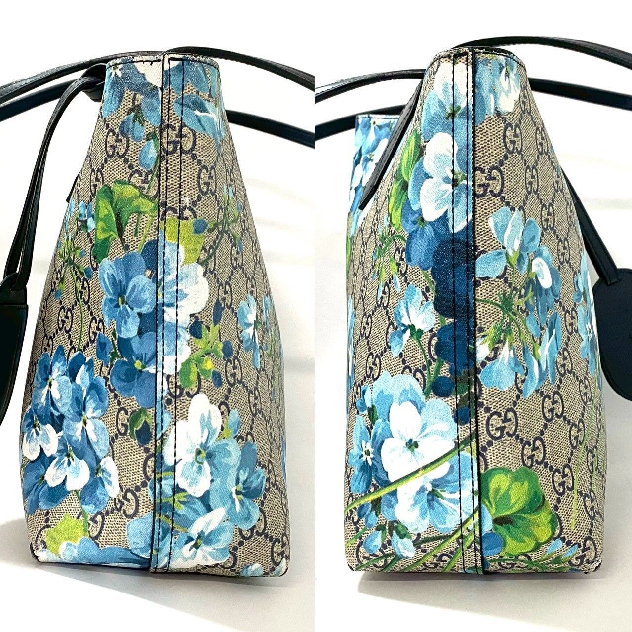 FU【GUCCI】GGブルームス リバーシブル トートバッグ 372613 502752