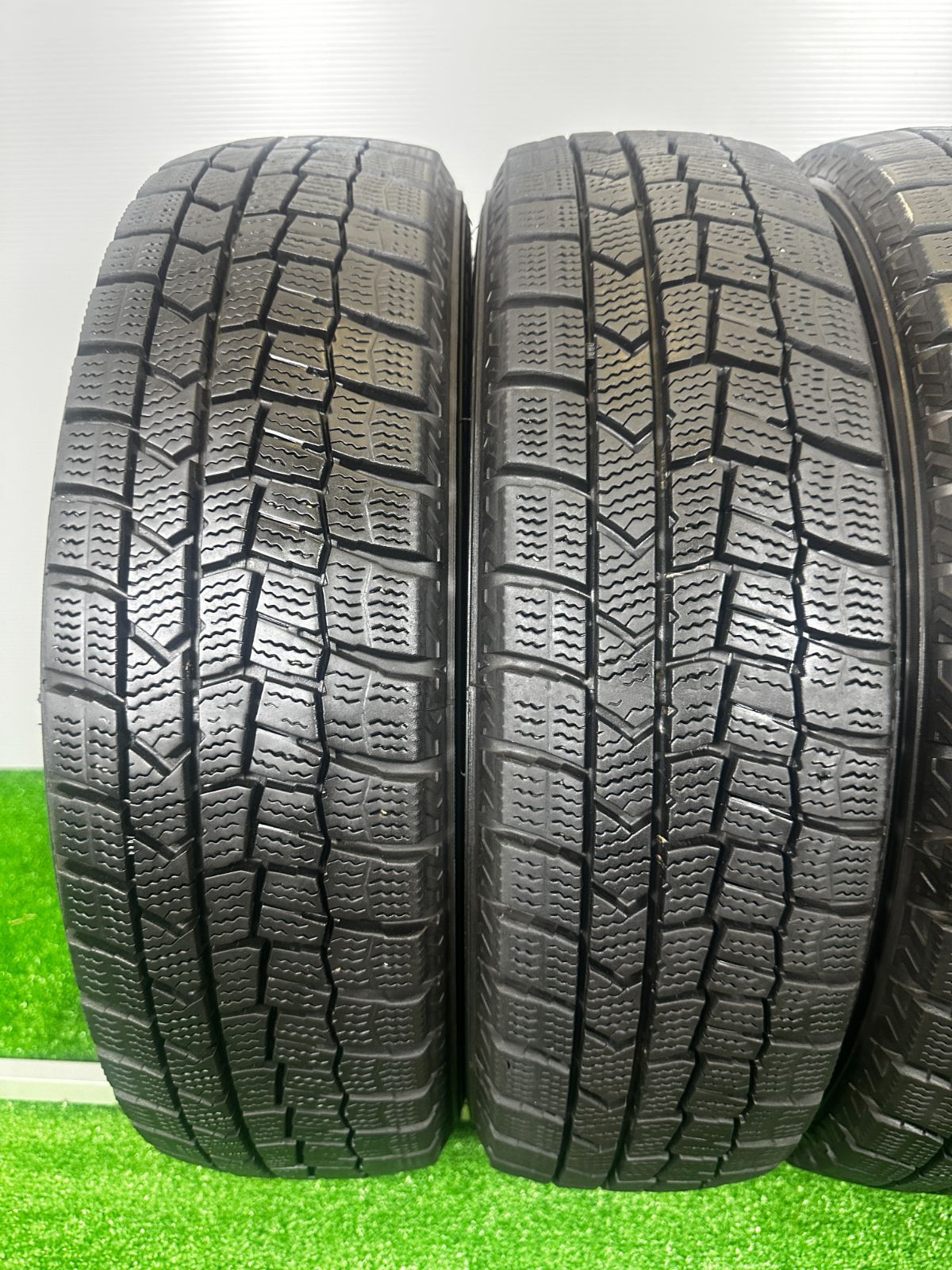 155/65R14 ダンロップ WM02 スタッドレス 中古4本　2020年製 送料無料☆155/65R14 ダンロップ WM02 2020年製 4本 冬タイヤ