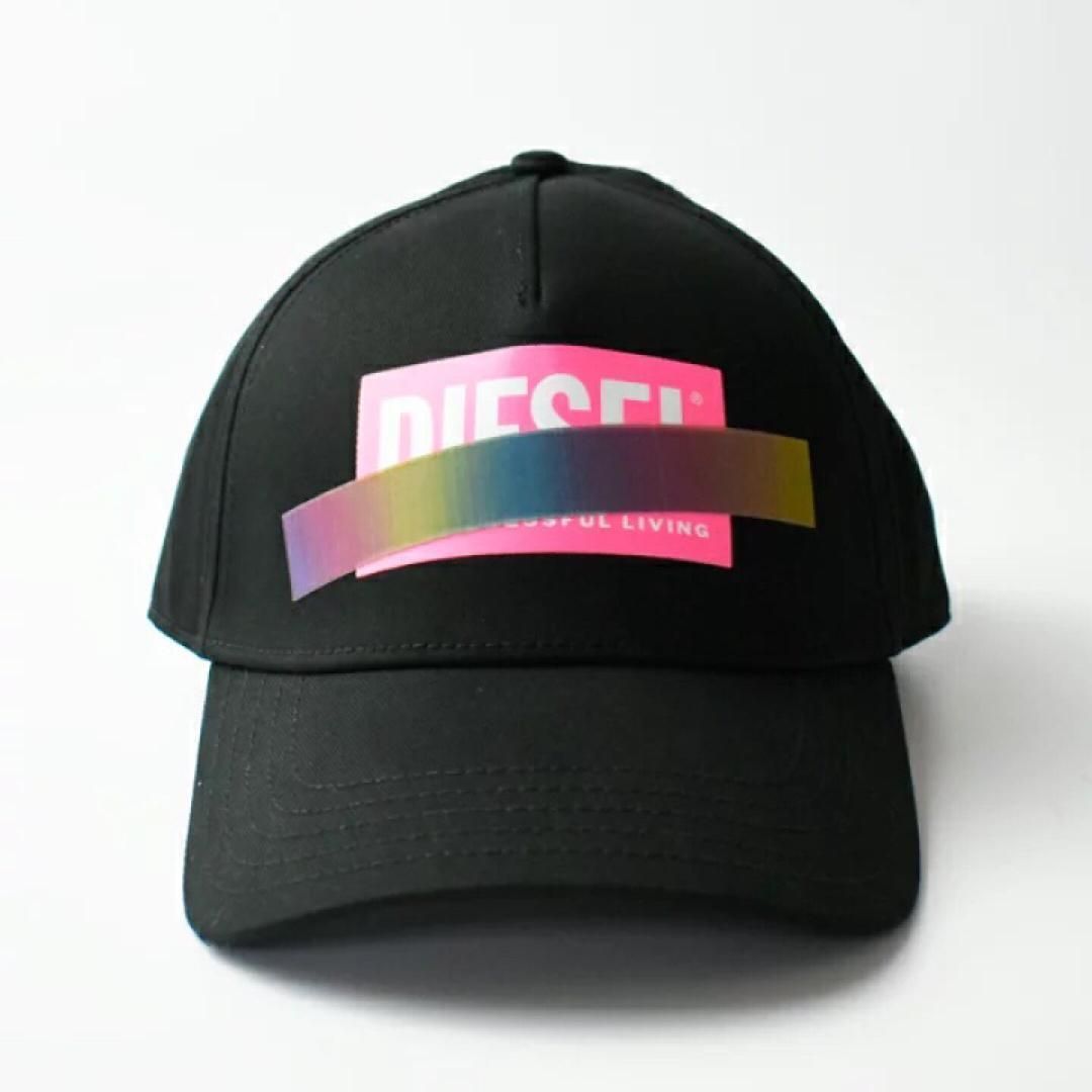 DIESEL キャップ 01 ロゴ　帽子 00SJ6P ブラック×ピンク DIESEL キャップ 01 ロゴ 帽子 00SJ6P ブラック×ピンク - メルカリ