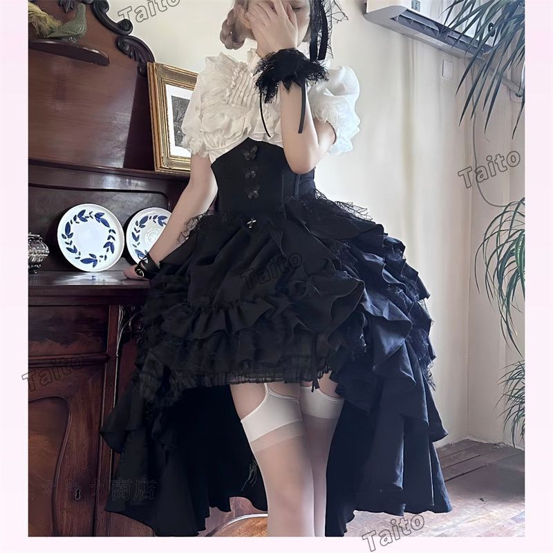 ゴスロリ ロリータ ロリィタ セットアップ　ミニ丈ゴシックロリータセットアップ ゴスロリ ロリータ ロリィタ セットアップ ミニ丈ゴシックロリータ