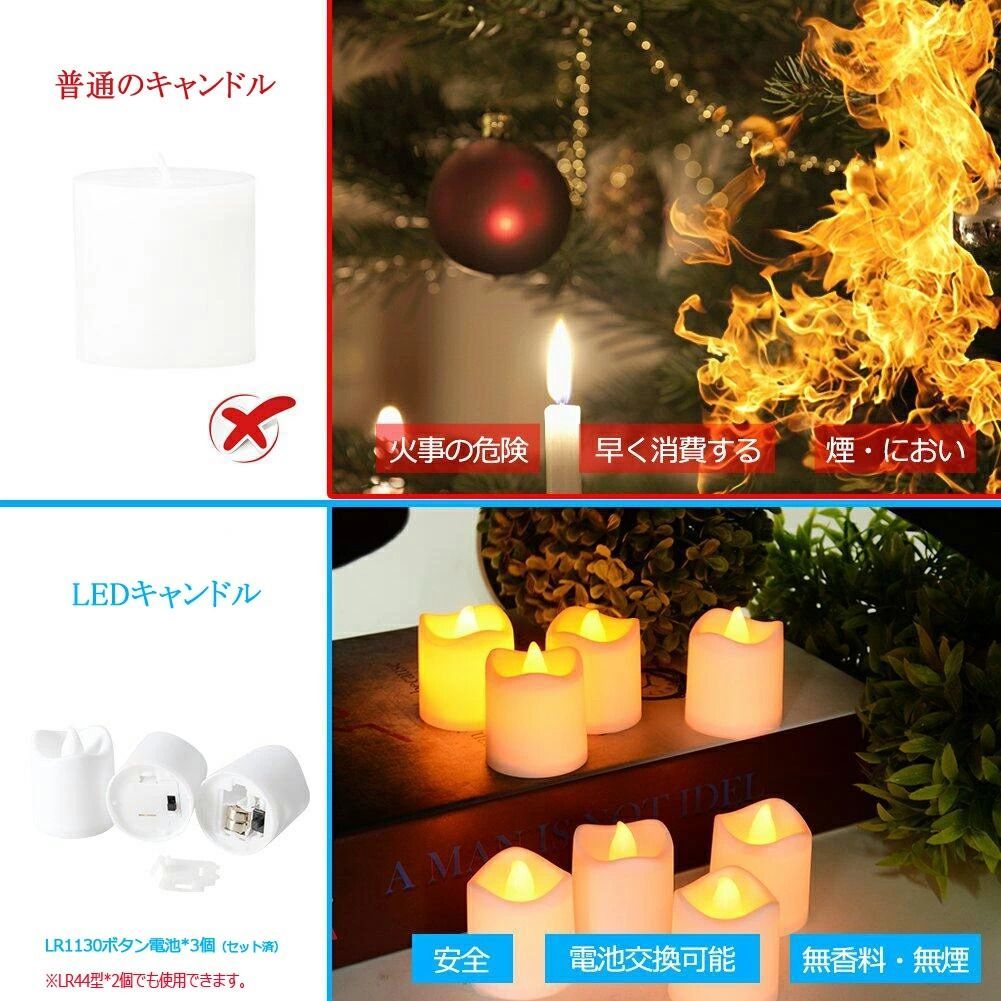 アウトレット☆送料無料】 LEDキャンドル キャンドルケース付き 24個