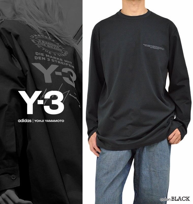 新作 Y-3 ワイスリー バックロゴロングTシャツ LOGO LS TEE YOHJI 
