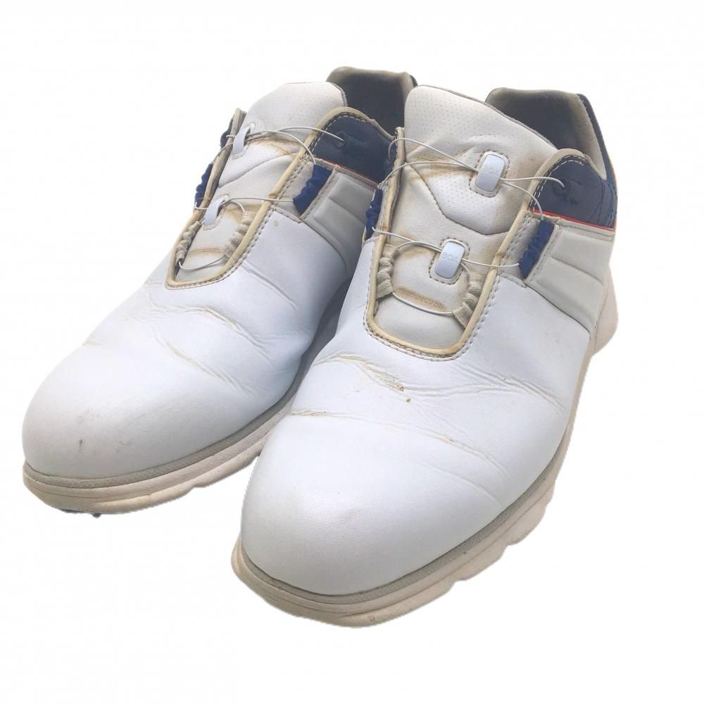 フットジョイ ゴルフシューズ 白×ネイビー 53086J PRO SL BOA ダイヤル式 メンズ 26.5 ゴルフウェア FootJoy