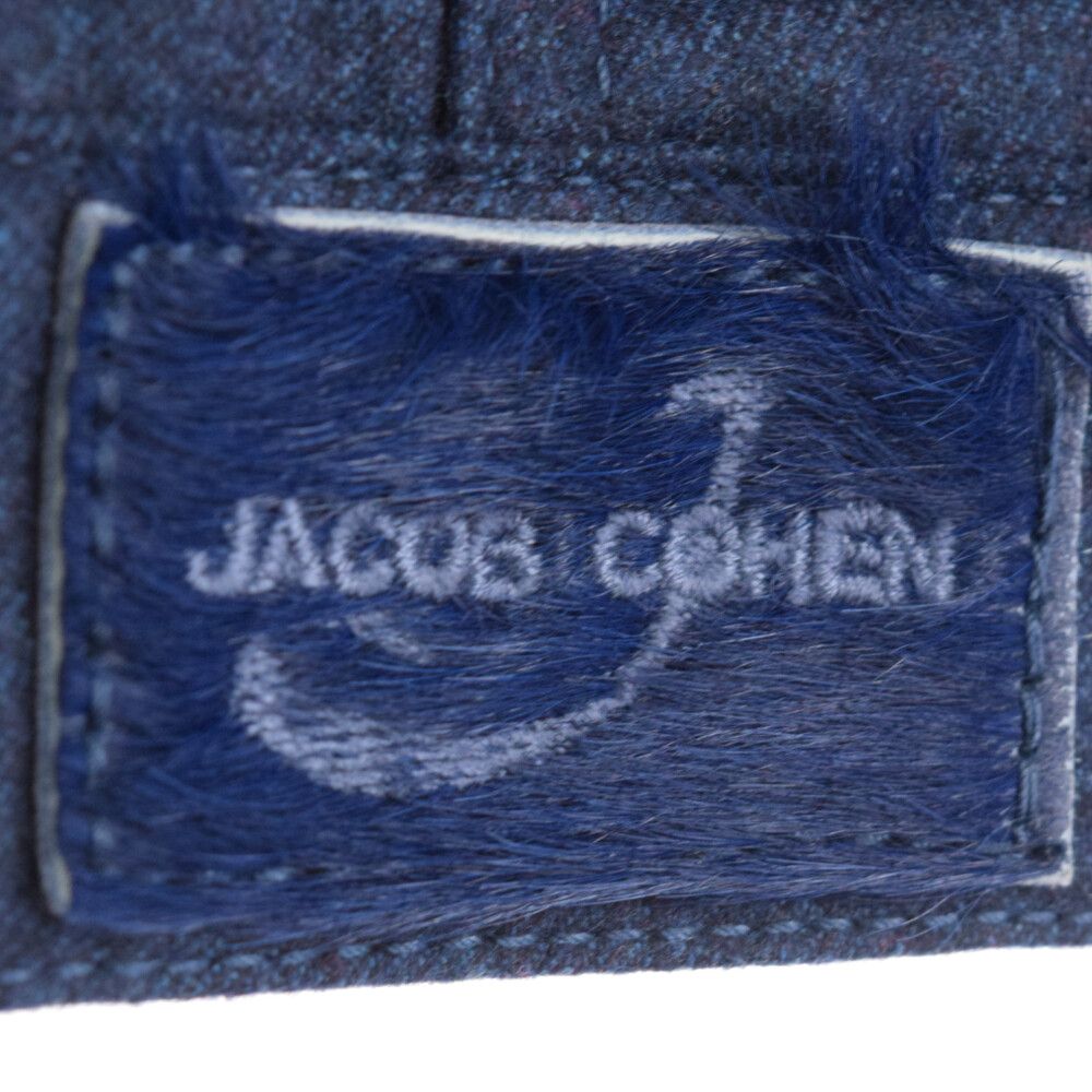 465センチ袖丈JACOB COHEN ヤコブ コーエン テーラードジーンズ型 ウールメルトンジャケット ネイビー J8064
