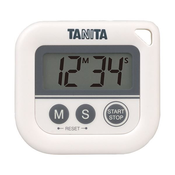 まとめ タニタ デジタルタイマー 丸洗いタイマー100分計 ホワイト TD-376N-WH 1個 ×3セット