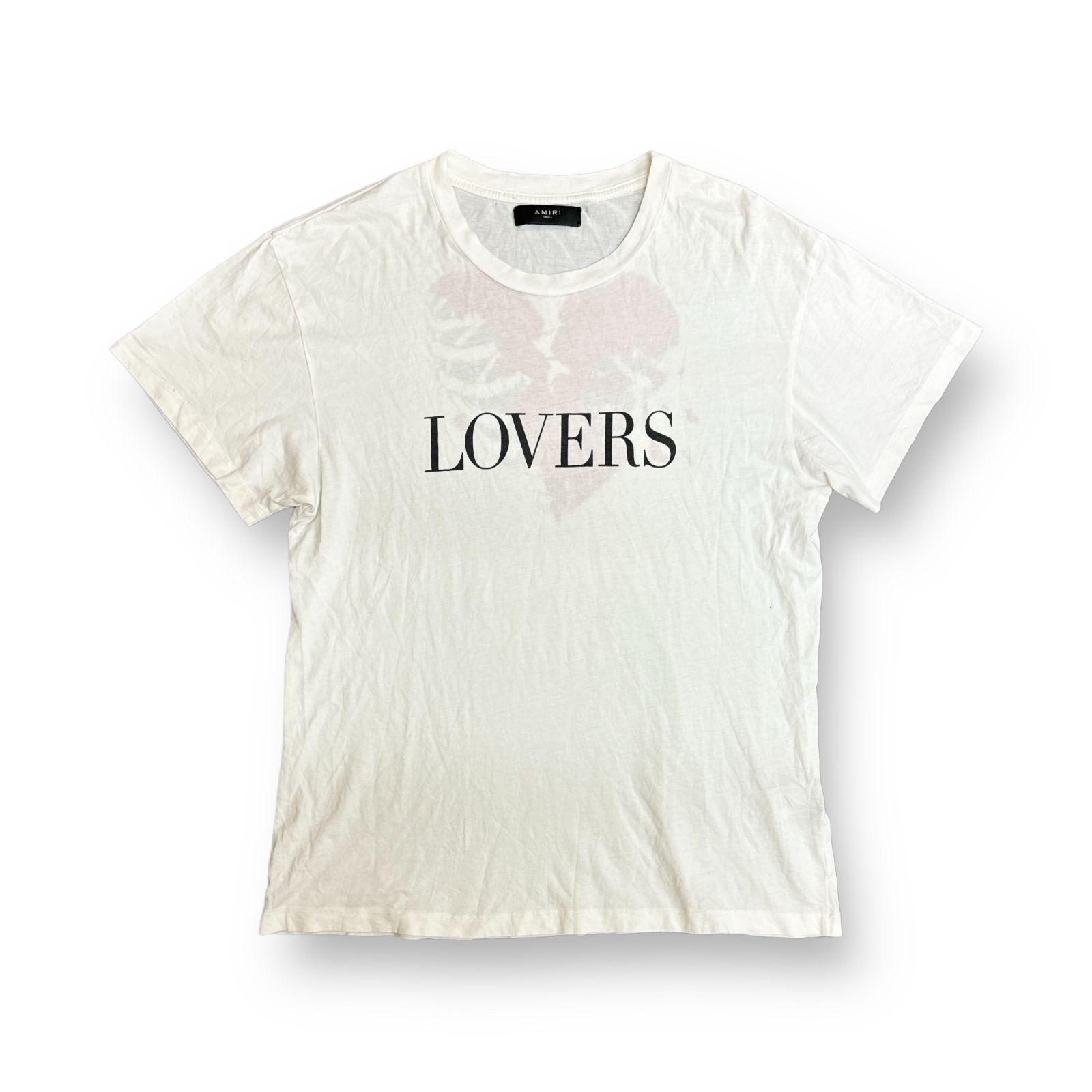 AMIRI LOVERS ハート プリント クルーネック Tシャツ アミリ S