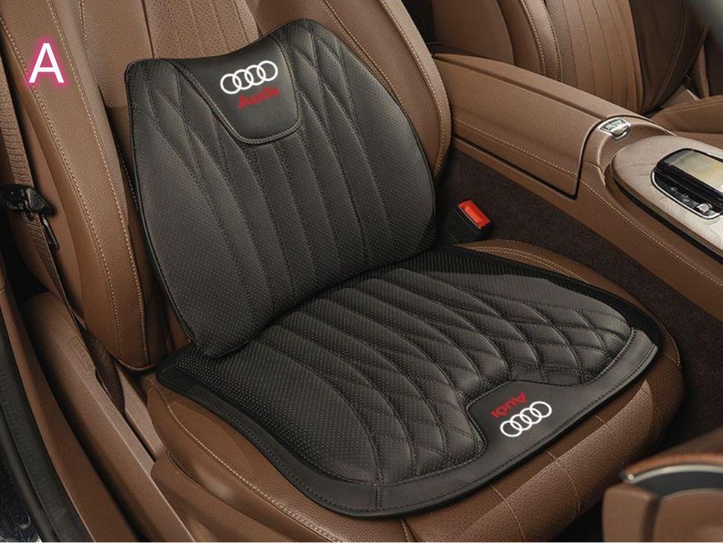 606 アウディ AUDI シートクッション 車用 シートカバー ナッパ レザー 腰当て 滑り止め 弾性 座布団1点 腰クッション1点 4色選択