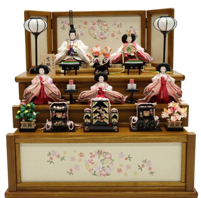 13 木目込み人形 真多呂人形の雛人形15人揃 五段飾り「千代木 雛」 13 木目込み人形 真多呂人形の雛人形15人揃 五段飾り「千代木 雛」