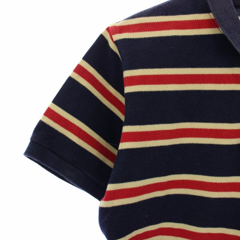 アベイシングエイプ A BATHING APE ポロシャツ 半袖 ボーダー S 紺
