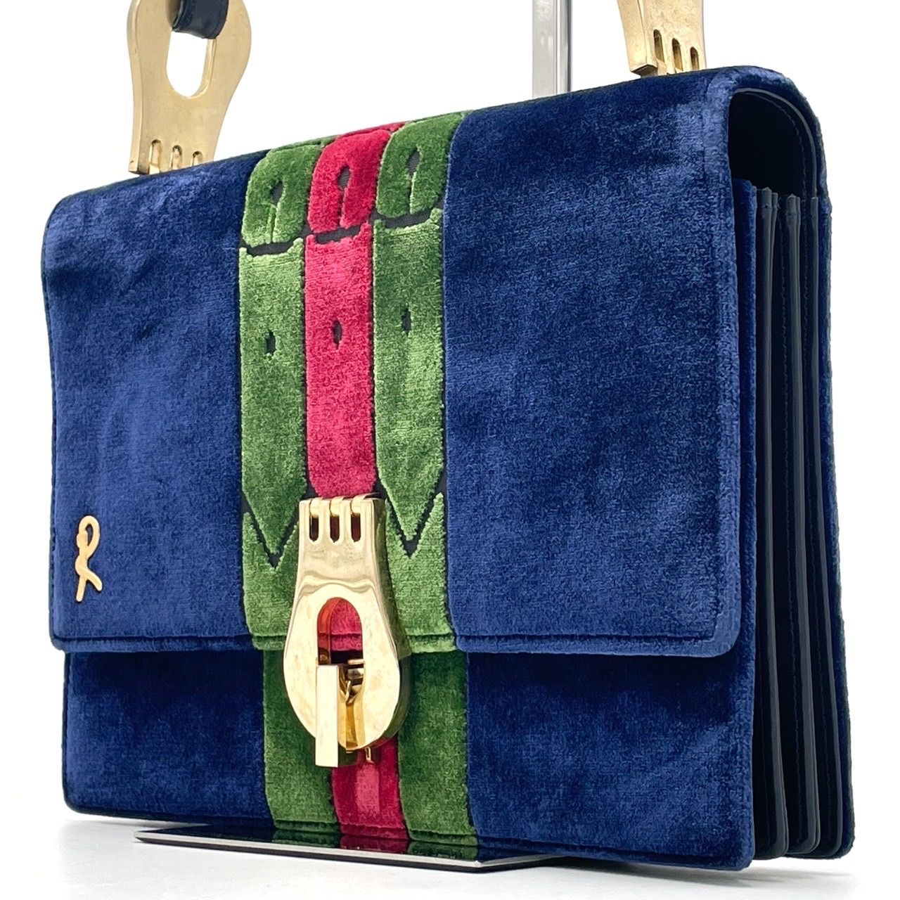 Roberta di Camerino ハンドバッグ E19130 ネイビー 新品 ロベルタ ディ カメリーノ トートバッグ トート ハンドバッグ