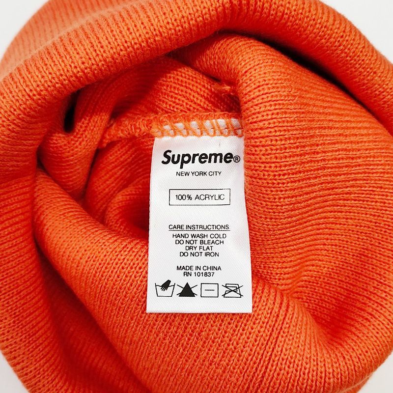 Supreme シュプリーム ビーニー クラシック スクリプト ニット帽 帽子 Classic Script Beanie オレンジ