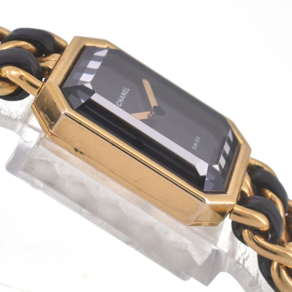 シャネル CHANEL プルミエール M GP/レザー クォーツ レディース