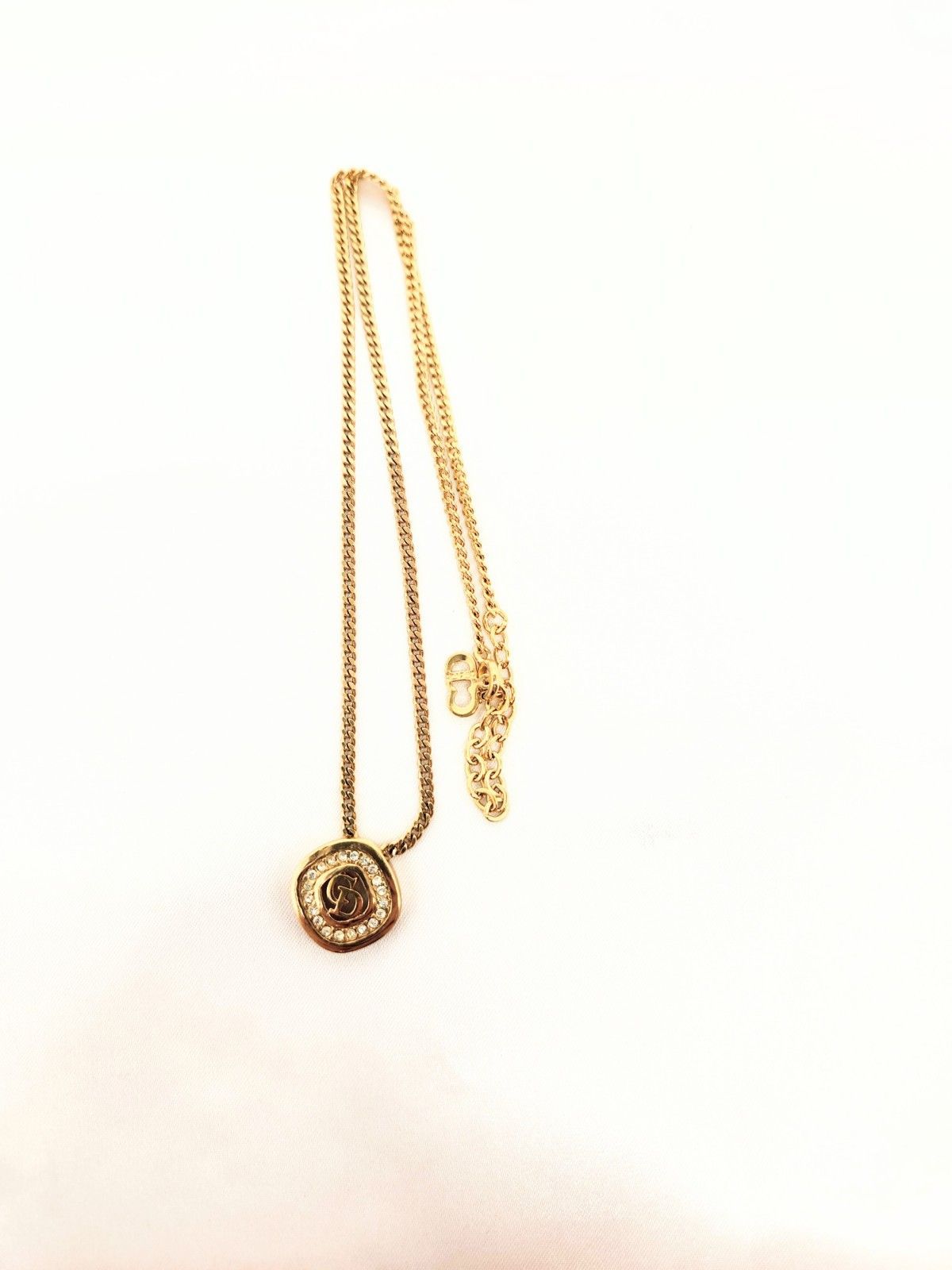 Christian Dior ディオール ネックレス CD 44cm ゴールド M-1324