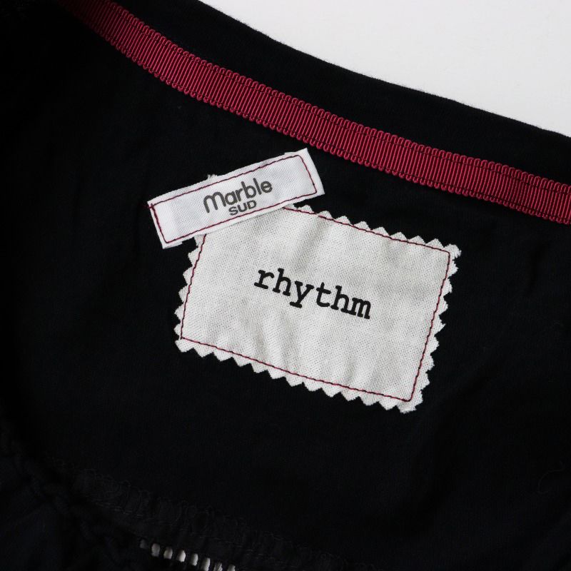 美品 マーブルシュッド リズム marble SUD rhythm フラワー刺繍 レース使い ワイドシルエットブラウス ホワイト/白【2400014501087】 美品 マーブルシュッド リズム marble SUD rhythm フラワー刺繍 レース