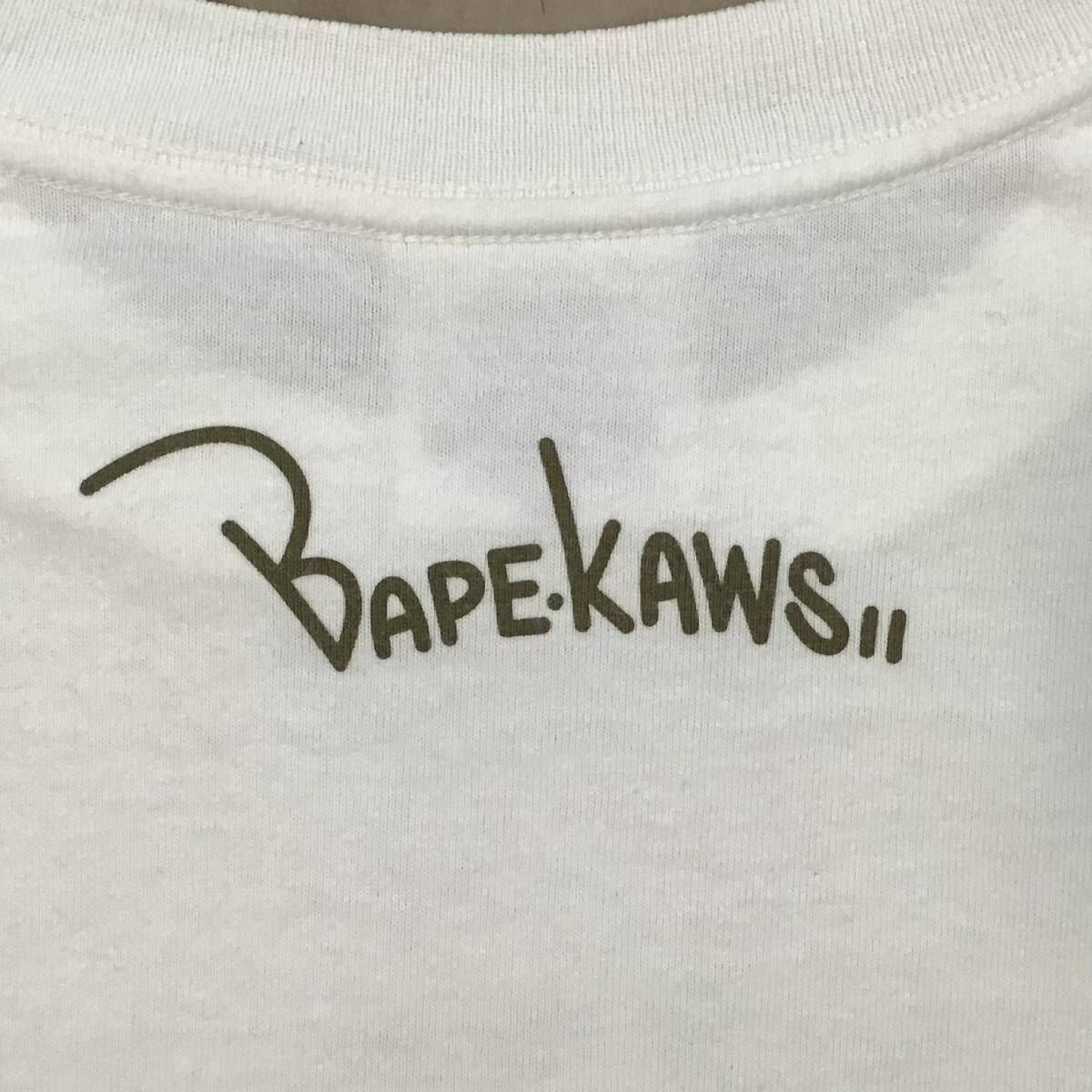 KAWS × BAPE camo Bendy NYC カレッジロゴ Tシャツ Mサイズ a