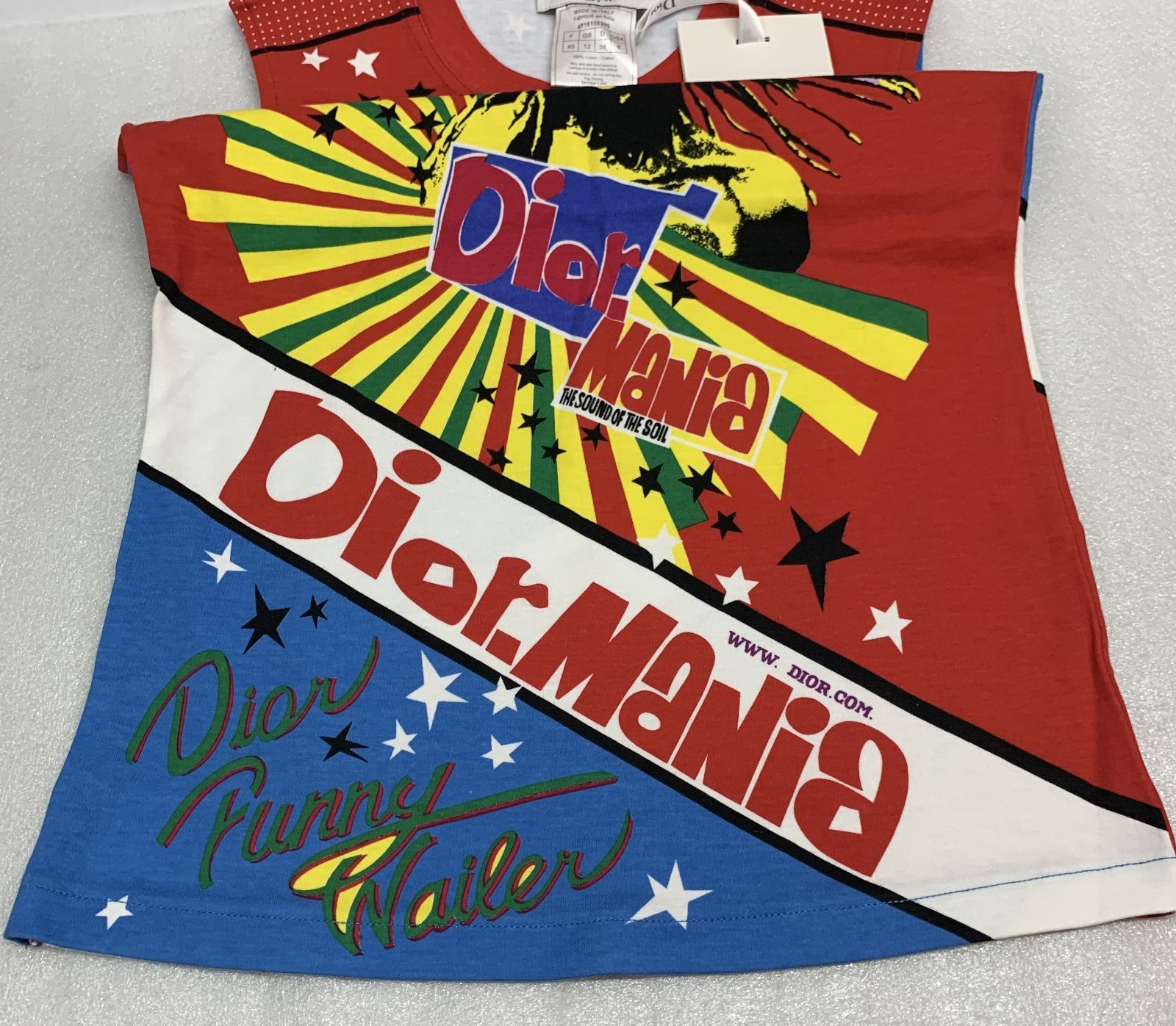 ◇ Christian Dior スリーブレス シャツ DiorMania DEBARDEUR REGGAE ...