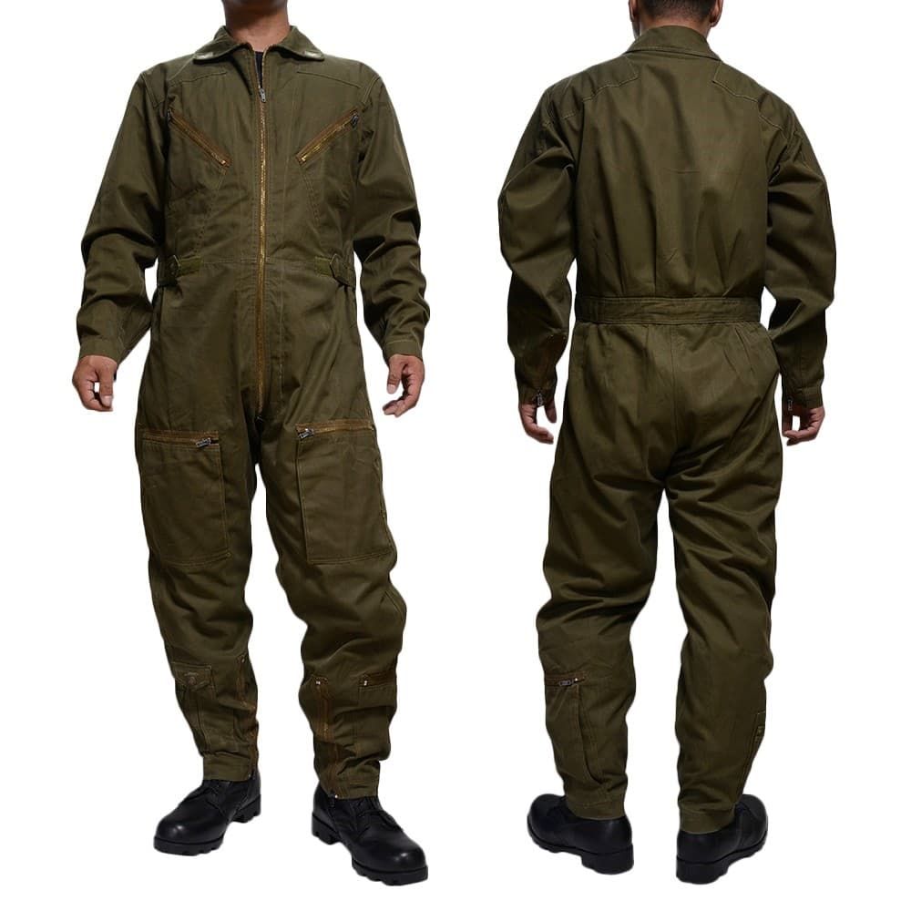 イタリア軍放出品 フライトスーツ 空軍 つなぎ 飛行服 OD [ 51 / 可 ]