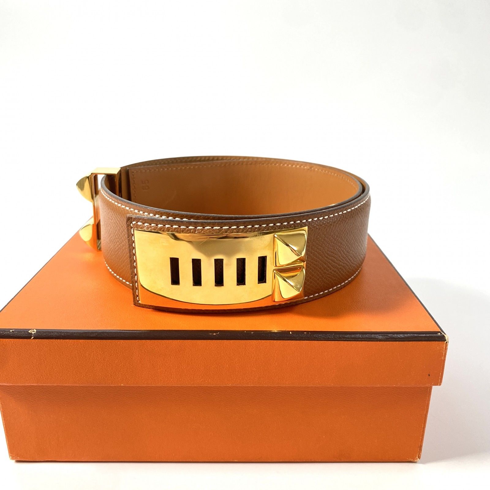 エルメス HERMES 瑞々しい コリエドシアン ベルト ◯Z刻印