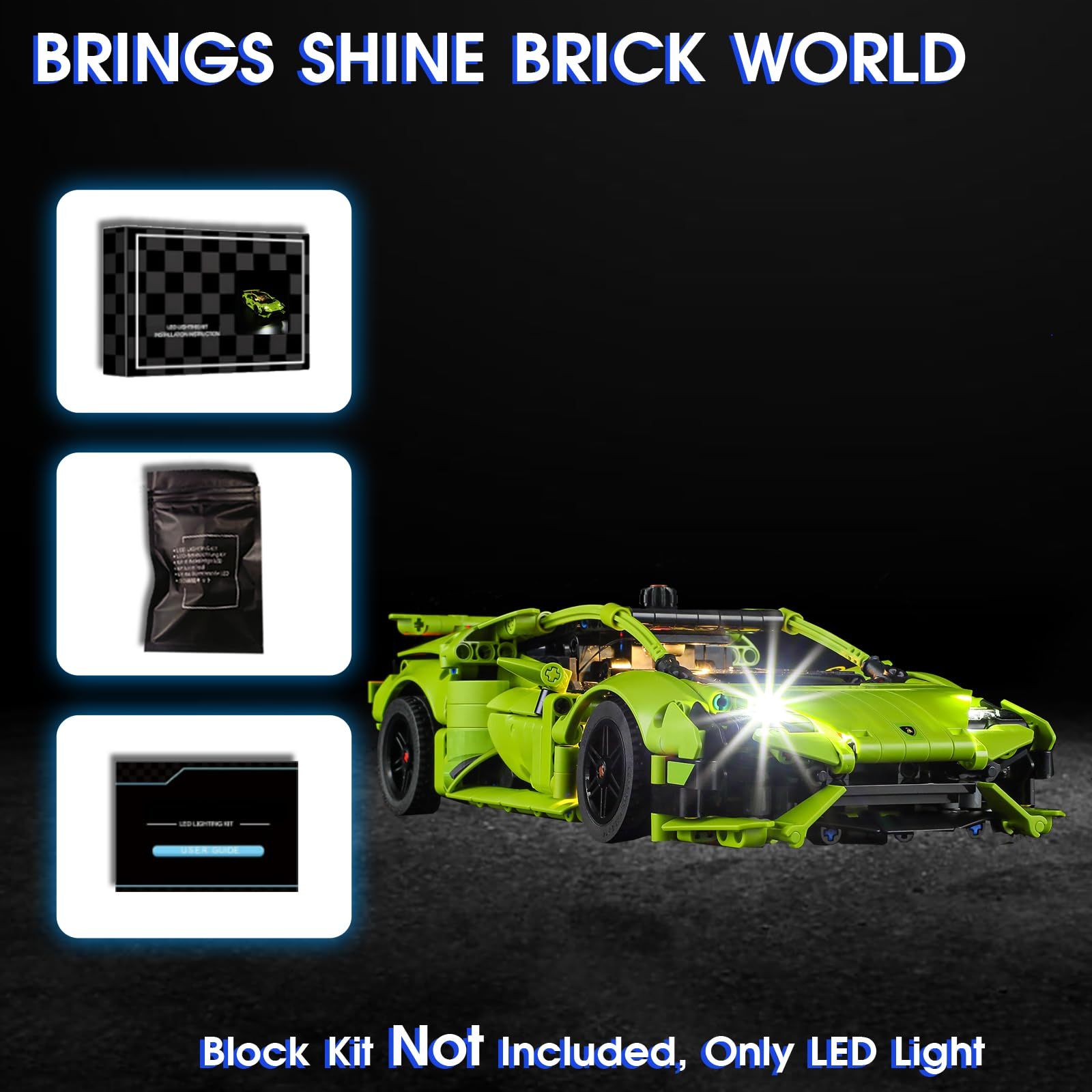 Vaodest LED ライト レゴランボルギーニ ウラカン テクニカ 42161