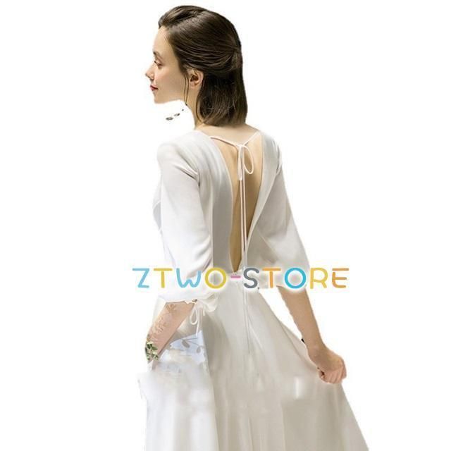 ウェディングドレス 袖あり