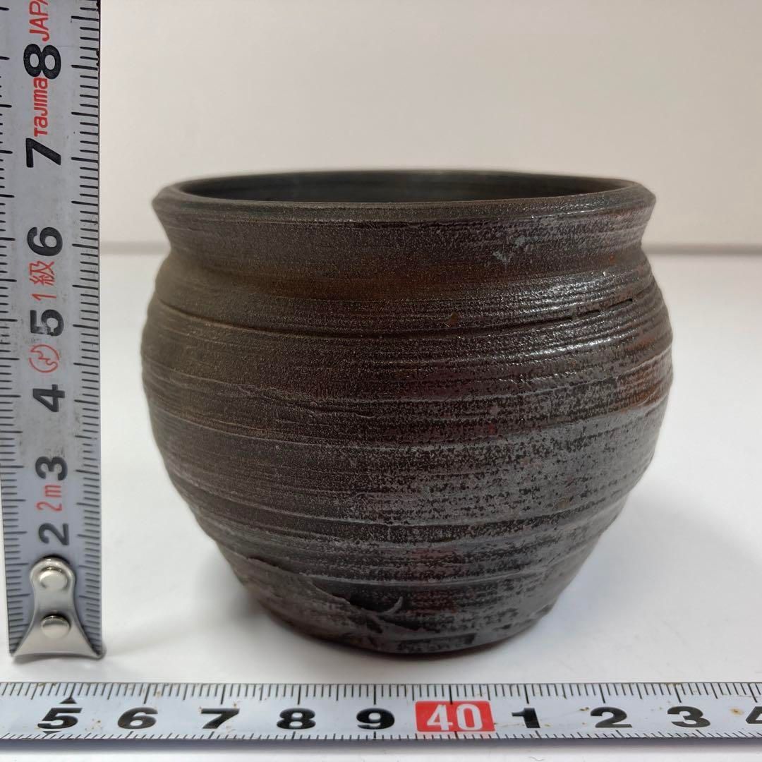 古越前　お歯黒壺　木箱付　口径7.3㎝　東Y5-0718④ 古越前 お歯黒壺 木箱付 口径7.3㎝ 東Y5-0718④ - メルカリ