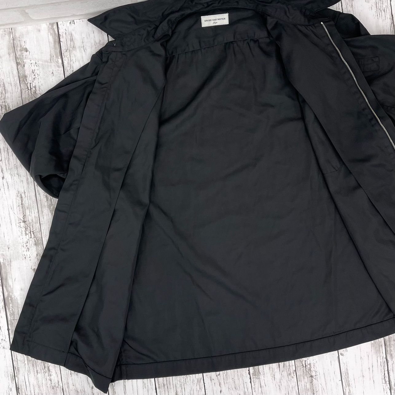 Dries Van Noten ドリス期 ブラック シャツジャケット M ウール Dries Van Notenのブラック ウール ジャケットがセール中