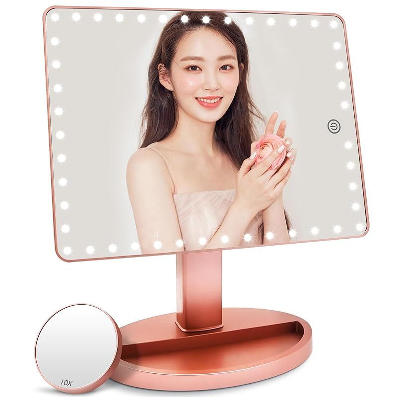FASCINATE 女優ミラー ライト付き 鏡 充電式 【2000mAh 大容量
