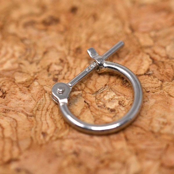 フープピアス 小さめ 片耳用 フープ プラチナ 900 pt900 パイプ