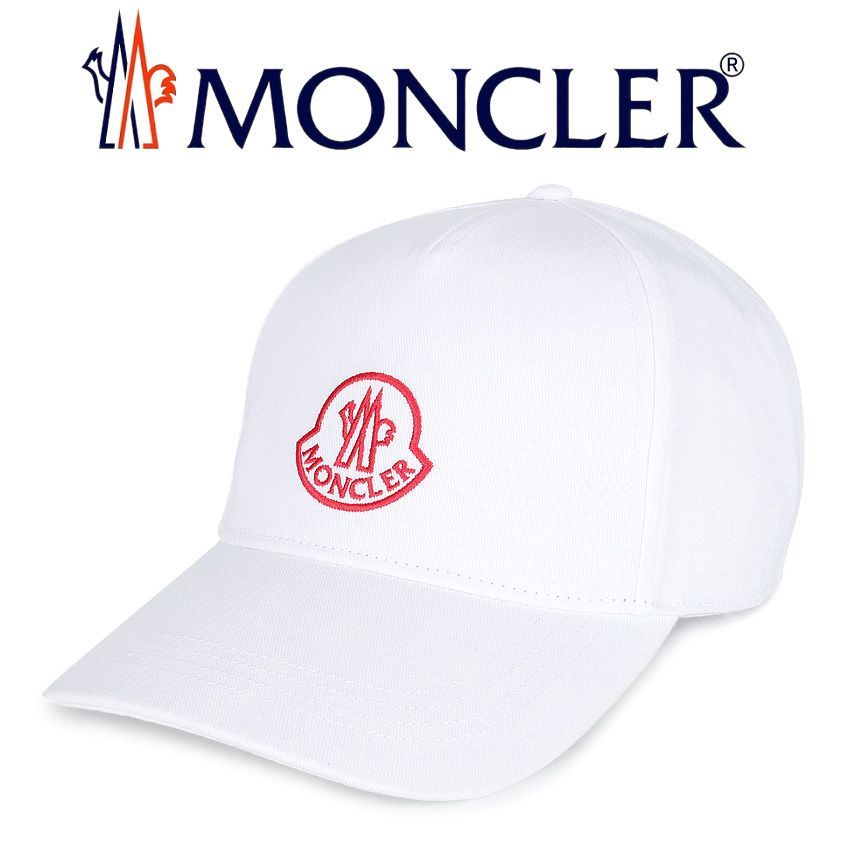 49 MONCLER モンクレール 3B00037 0U082 ホワイト ロゴ刺繍 ベース