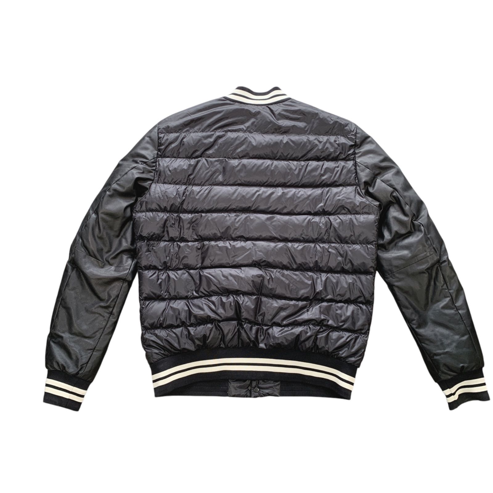 ♪1835 MONCLER モンクレール AUBURN レザー切替ダウンジャケット 