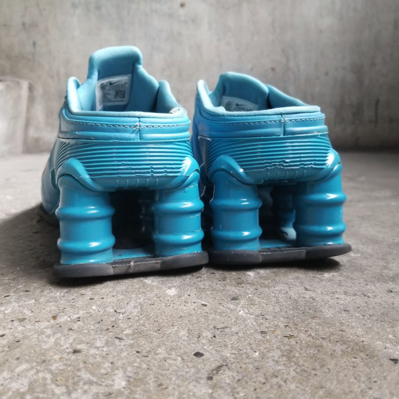 マーティンローズ ナイキ 青 NIKE Martine Rose Shox R4 Mule Scuba 