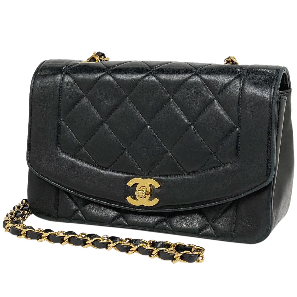 ジャンク品】シャネル CHANEL ダイアナ マトラッセ シングルフラップ 