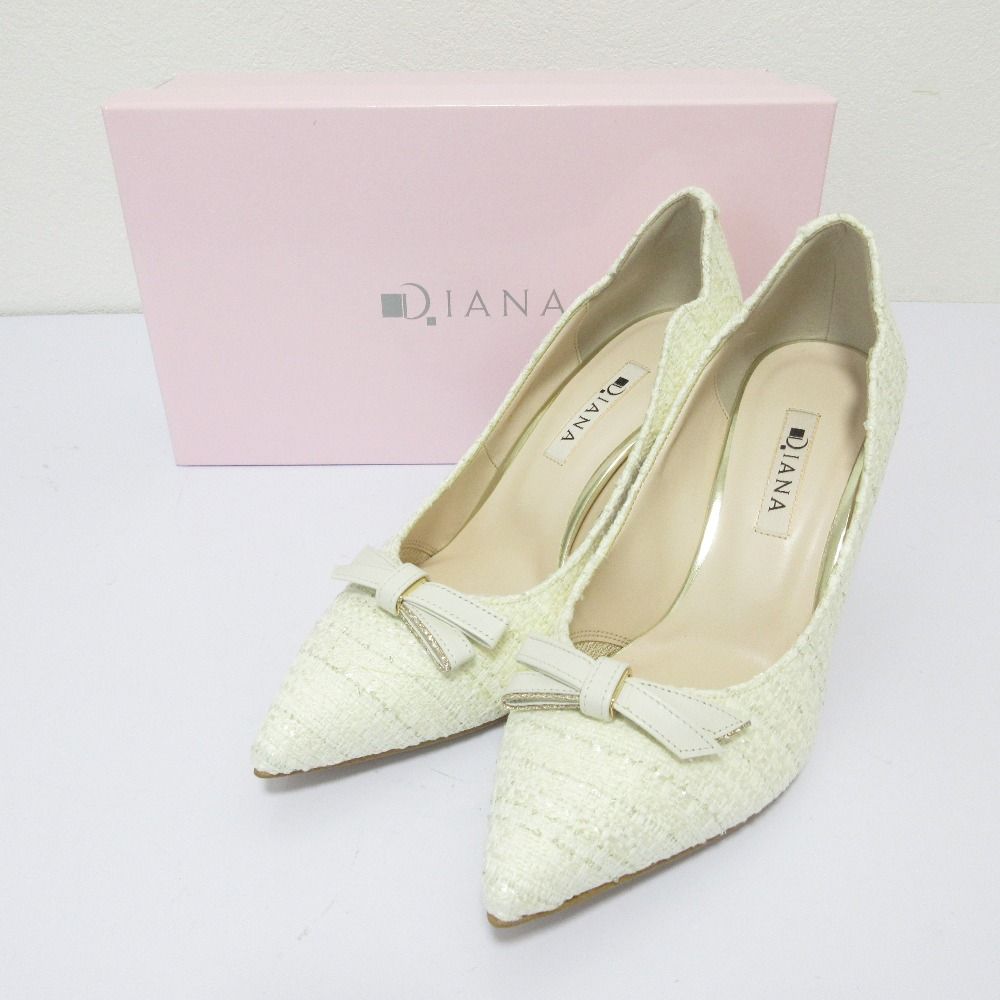 DIANA リボン ツイード パンプス タラントン バイ ダイアナ TALANTON by DIANA ツイードリボン
