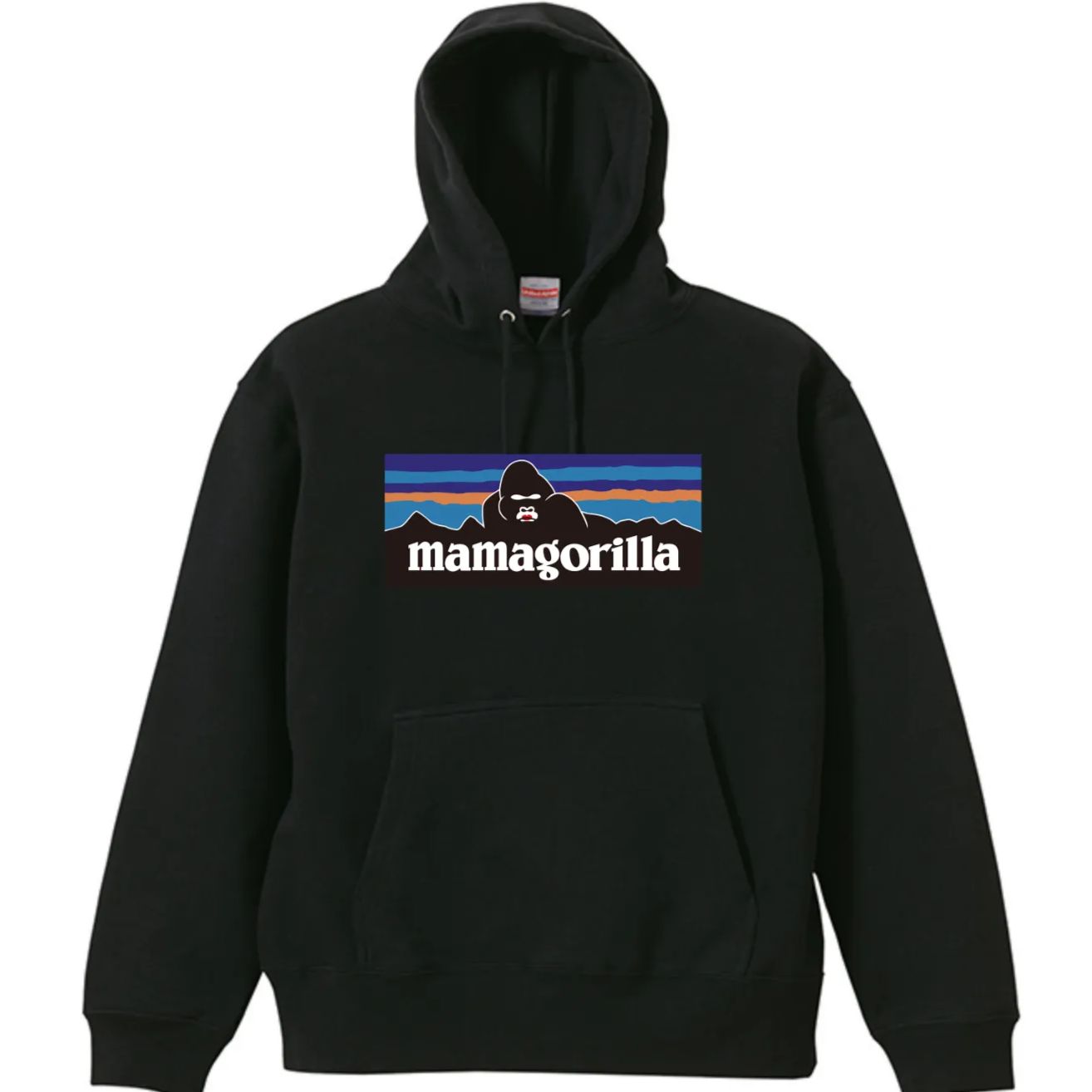 ママゴリラ mamagorilla パーカー ブラック S-XL 綿100% 10