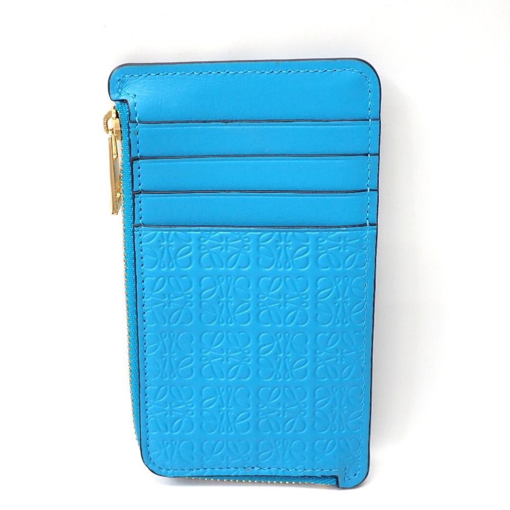 【大人気アイテム】ロエベ　LOEWE　ケース　小銭入れ　レザー　ブルー LOEWE 青 レザー コインケース LOEWE(ロエベ) コインケース - ライト