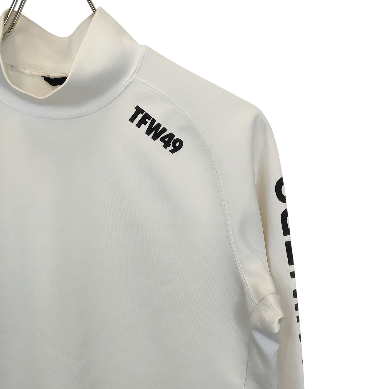 tfw49 今期　長袖　モックネック　s ホワイト TFW49 ティーエフダブリュー ゴルフ 21AW MOC NECK L/S モック