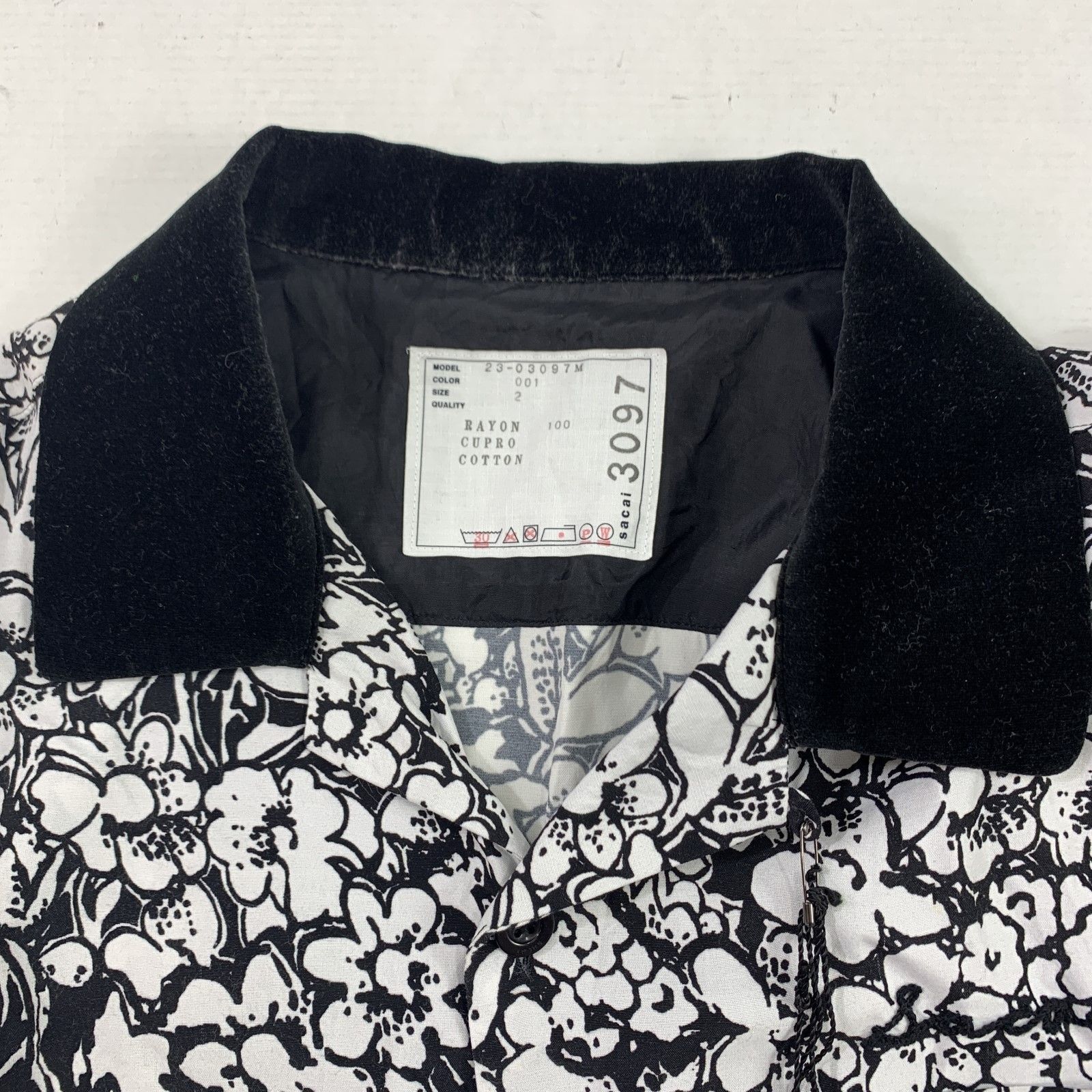 04m0816☆sacai サカイ 23-03097M ボタンシャツ 半袖シャツ サイズ2  