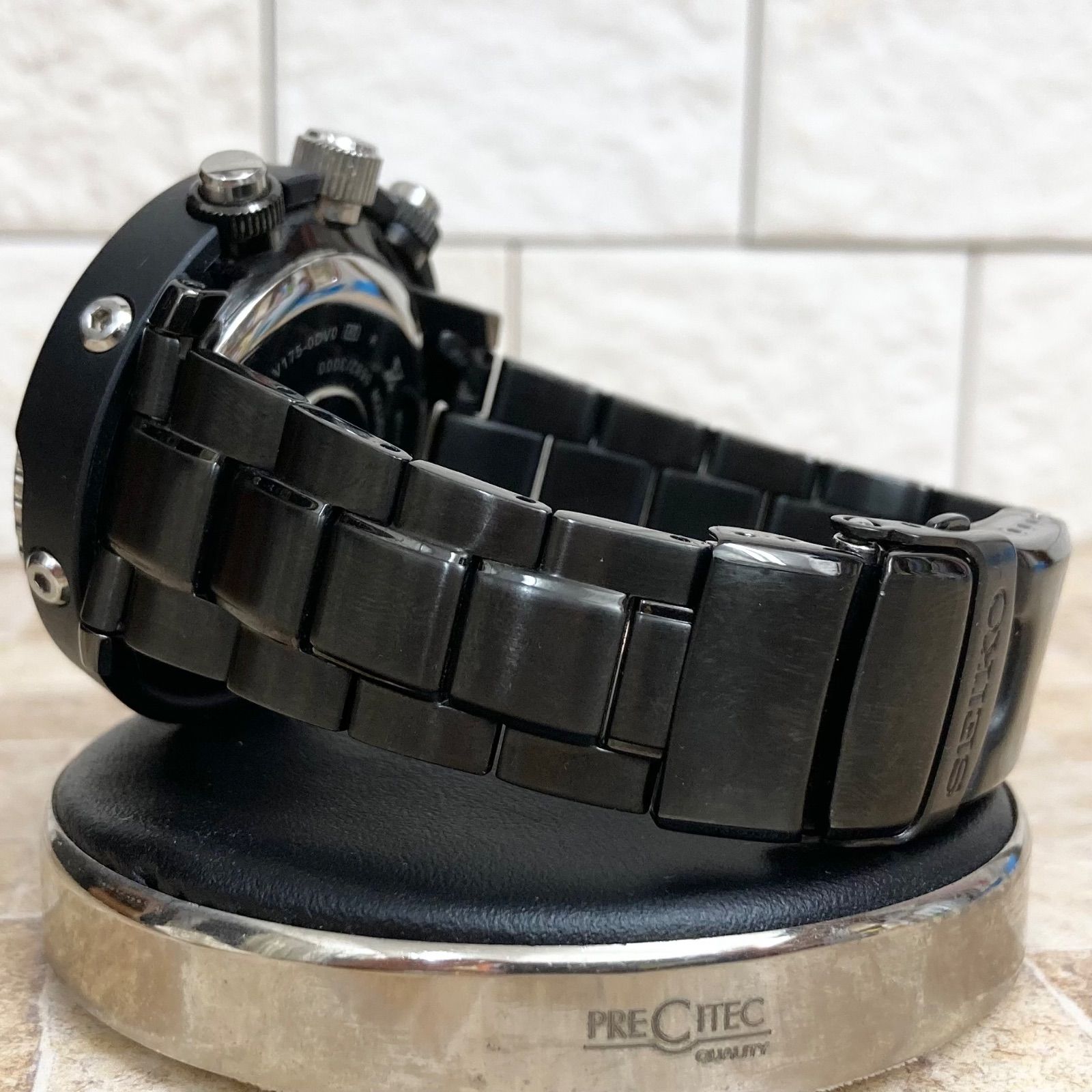 レア】SEIKO 限定モデル SBDL035 クロノグラフ ソーラー ツナ缶 黒 美 