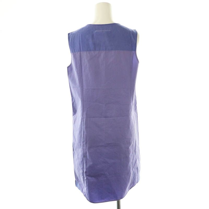 MM6 エムエムシックス ワンピース 紫 -(M位) 2122624E0093 MM6 Maison Margielaのパープル ディストレス ミニワンピースが